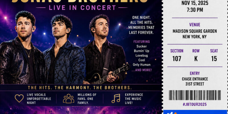 Jonas Brothers Tickets 2026: Your Complete Guide to The Burning Up Tour All Over Again