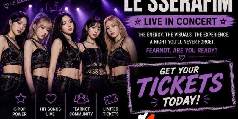 LE SSERAFIM Tickets: The Complete Fan Guide to the 2026 “PUREFLOW” World Tour